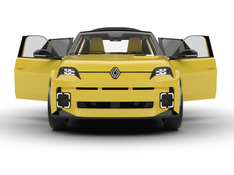 Renault 5 E-Tech 2025 HQ 3D Model