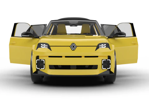 Renault 5 E-Tech 2025 HQ 3D Model