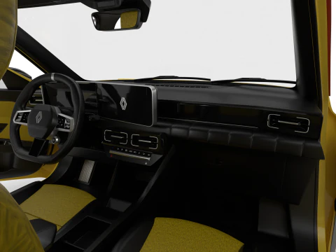 Renault 5 E-Tech 2025 HQ 3D Model
