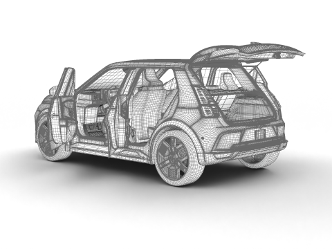 Renault 5 E-Tech 2025 HQ 3D Model