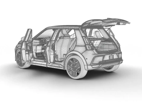 Renault 5 E-Tech 2025 HQ 3D Model