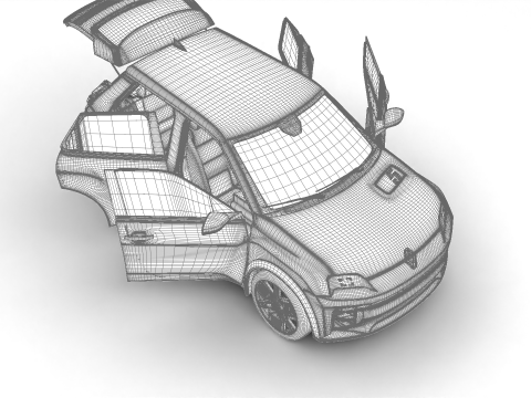 Renault 5 E-Tech 2025 HQ 3D Model