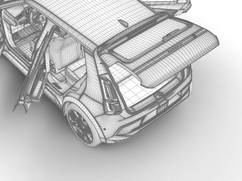 Renault 5 E-Tech 2025 HQ 3D Model