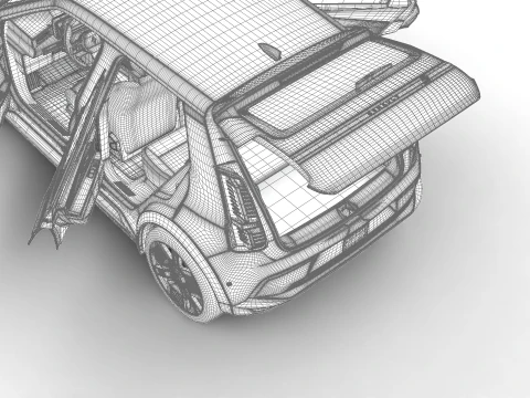 Renault 5 E-Tech 2025 HQ 3D Model