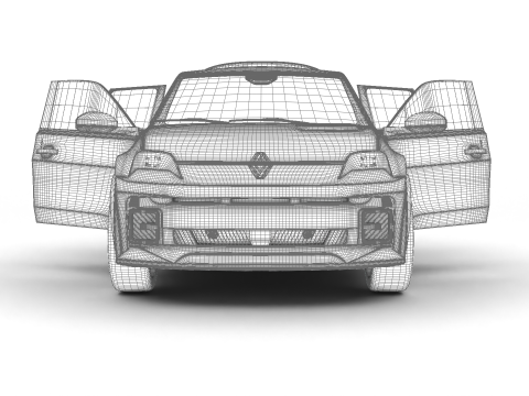 Renault 5 E-Tech 2025 HQ 3D Model