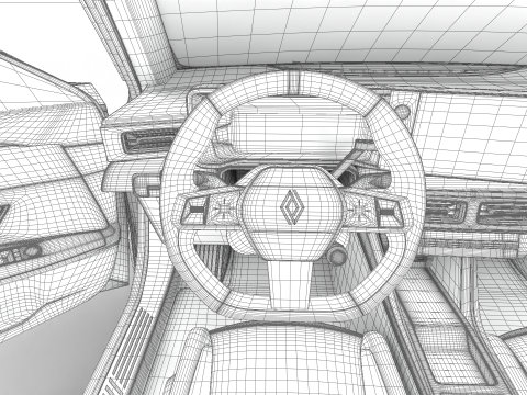 Renault 5 E-Tech 2025 HQ 3D Model