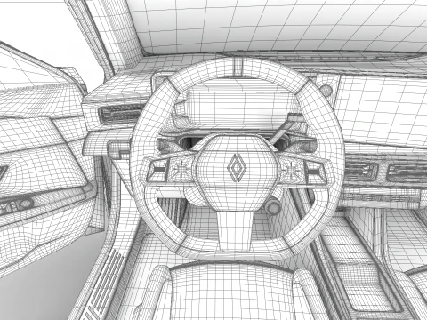 Renault 5 E-Tech 2025 HQ 3D Model