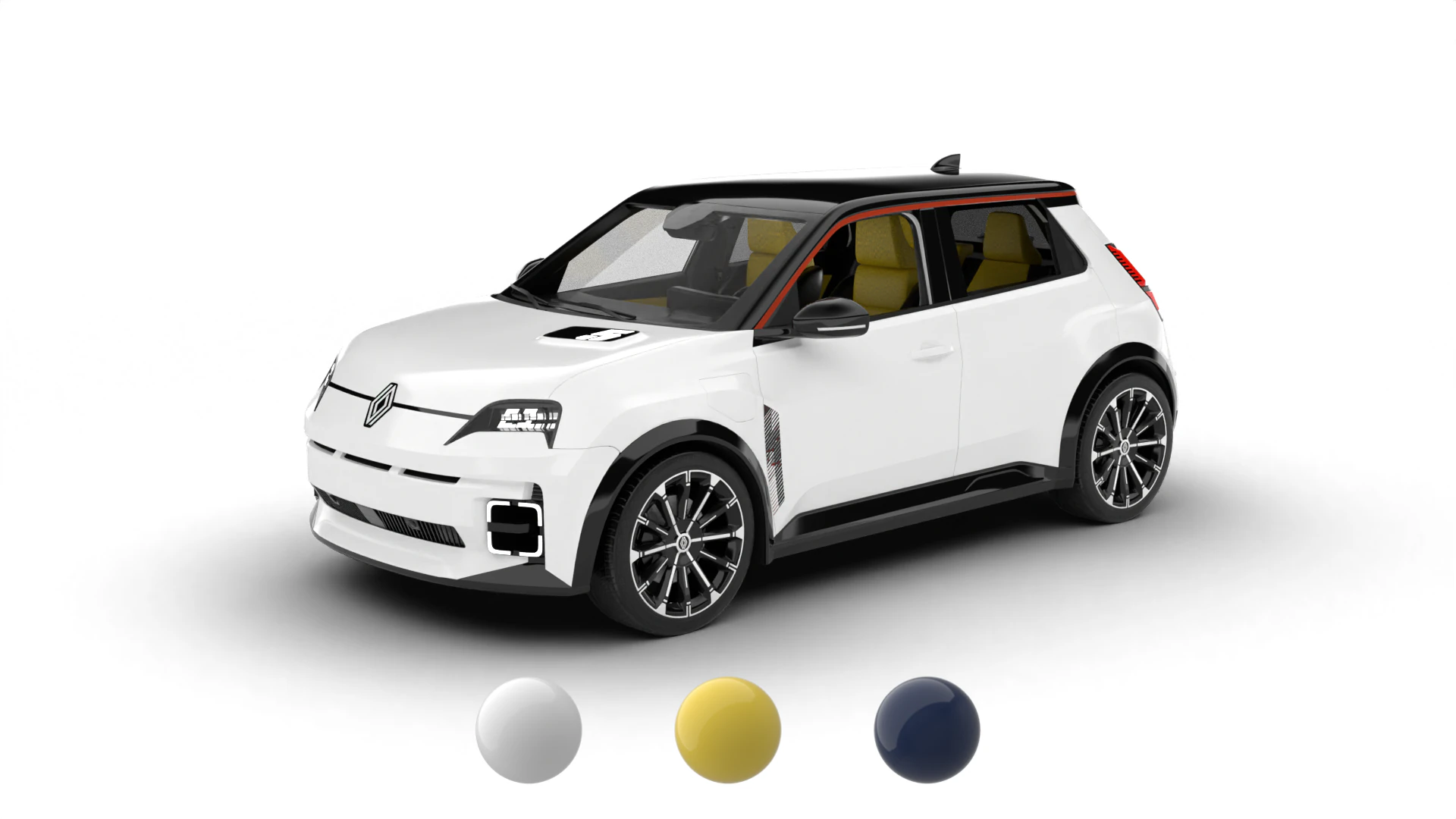 Renault 5 E-Tech Iconic 2025 года 3D Модель .c4d .max .obj .3ds .fbx .stl .blend 