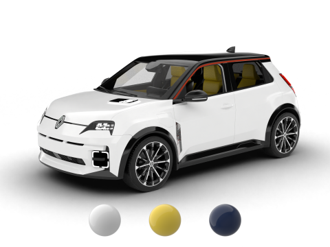 Renault 5 E-Tech Iconic 2025 3Dモデル