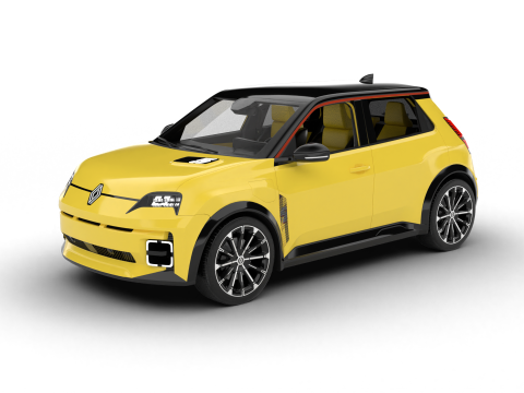 Renault 5 E-Tech Iconic 2025 3D मॉडल