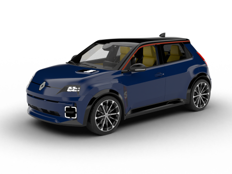 Renault 5 E-Tech Iconic 2025 3D मॉडल