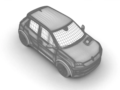 Renault 5 E-Tech Iconic 2025 года 3D Модель