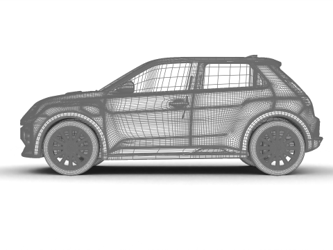 Renault 5 E-Tech Iconic 2025 3D मॉडल