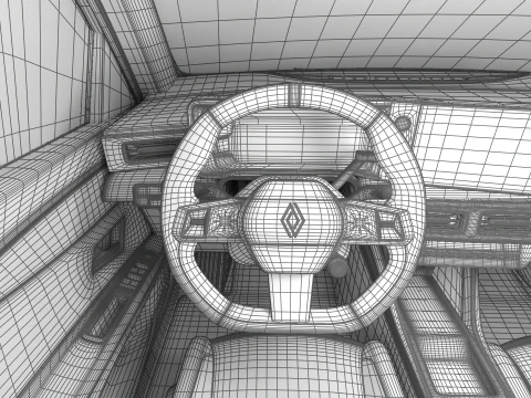 Renault 5 E-Tech Iconic 2025 года 3D Модель