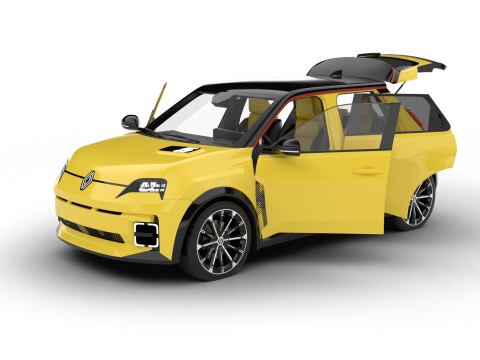 Renault 5 E-Tech 2025 Iconic HQ 3D Model