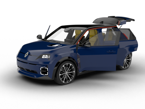 Renault 5 E-Tech 2025 Iconic HQ 3D Model