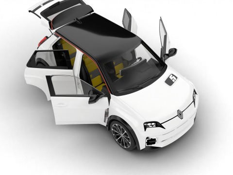 Renault 5 E-Tech 2025 Iconic HQ 3D Model
