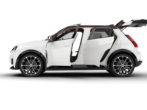 Renault 5 E-Tech 2025 Iconic HQ 3D Model