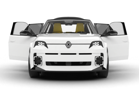 Renault 5 E-Tech 2025 Iconic HQ 3D Model