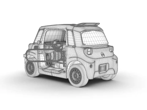 Citroen Ami Buggy 2025 HQ 3D Model