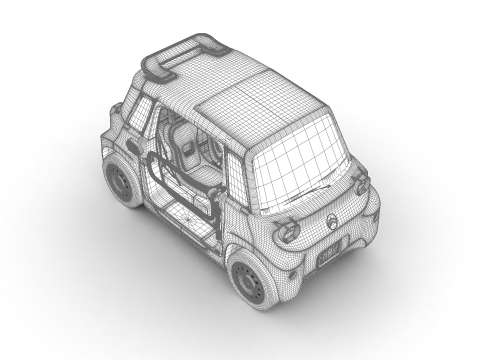 Citroen Ami Buggy 2025 HQ 3D 模型