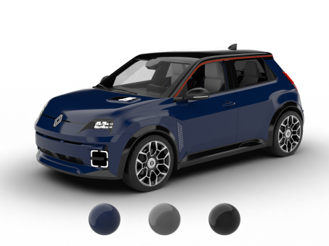 Renault 5 E-Tech Roland-Garros 2025 3D Модель
