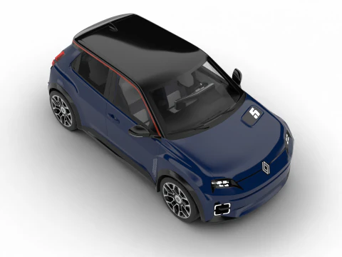Renault 5 E-Tech Roland-Garros 2025 3D Model