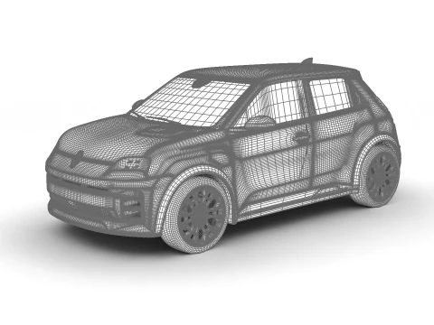 Renault 5 E-Tech Roland-Garros 2025 3D Model