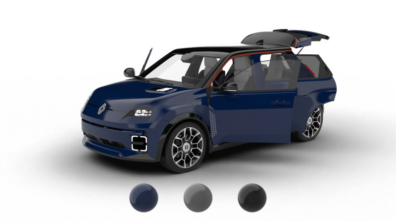 Renault 5 E-Tech Roland-Garros 2025 Modèle 3D .c4d .max .obj .3ds .fbx .stl .blend 