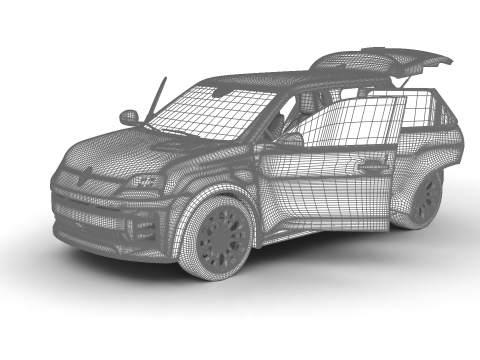 Renault 5 E-Tech Roland-Garros 2025 Modèle 3D