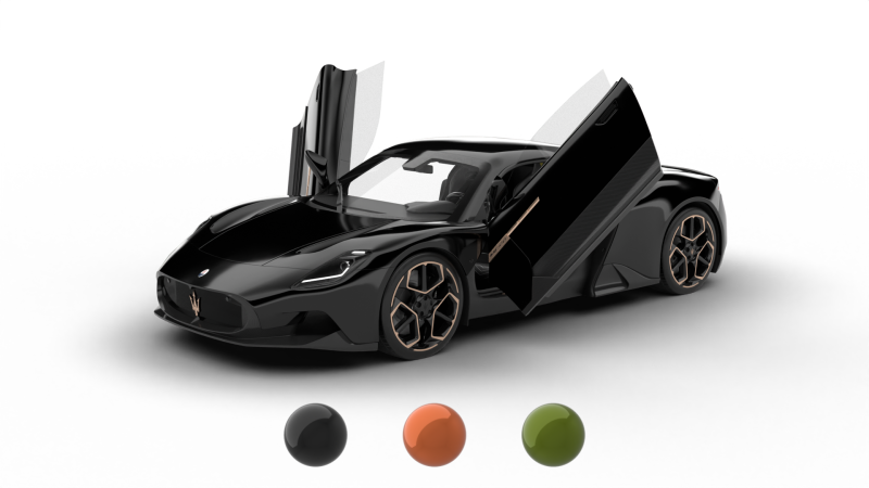 Maserati MC20 Notte Edition 2023 HQ 3D Модель .c4d .max .obj .3ds .fbx .stl .blend