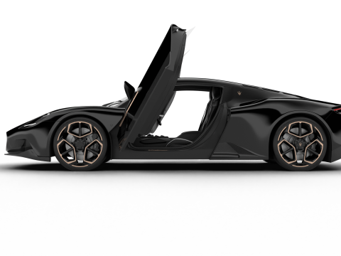 Maserati MC20 Notte Edition 2023 HQ 3D Модель