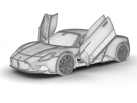 Maserati MC20 Notte Edition 2023 HQ 3D Модель