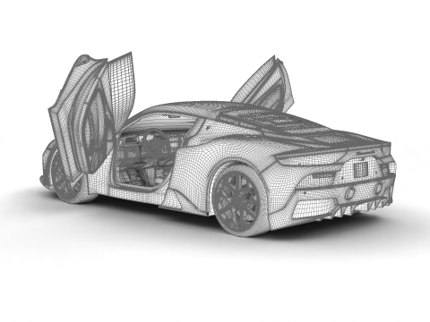 Maserati MC20 Notte Edition 2023 HQ 3D Модель