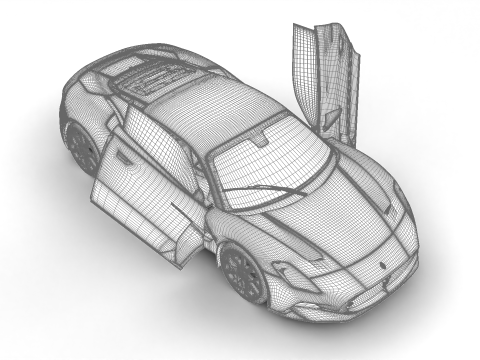 Maserati MC20 Notte Edition 2023 HQ 3D Модель