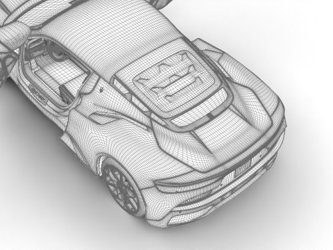 Maserati MC20 Notte Edition 2023 HQ 3D Модель