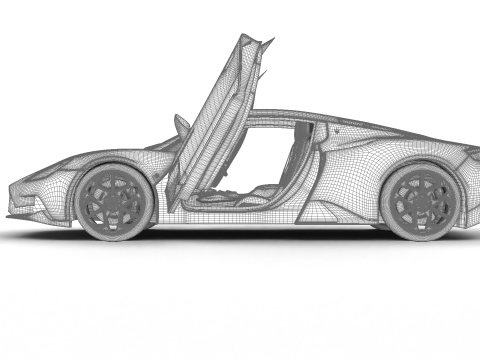 Maserati MC20 Notte Edition 2023 HQ 3D Модель