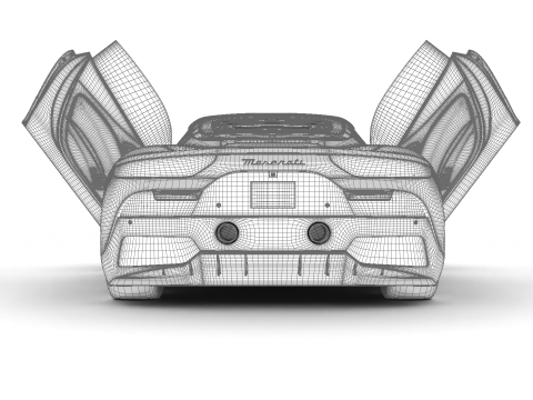 Maserati MC20 Notte Edition 2023 HQ 3D Модель