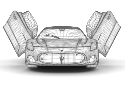 Maserati MC20 Notte Edition 2023 HQ 3D Модель