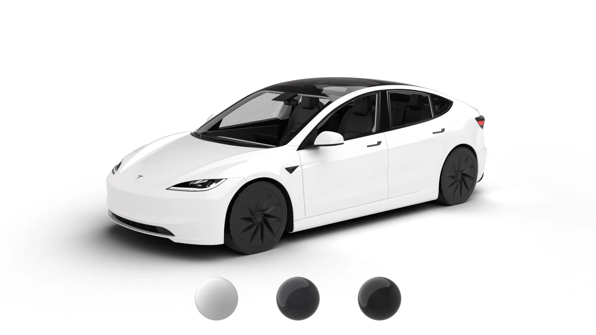 Tesla Model 3 Standard 2026 3D Model .c4d .max .obj .3ds .fbx .stl .blend