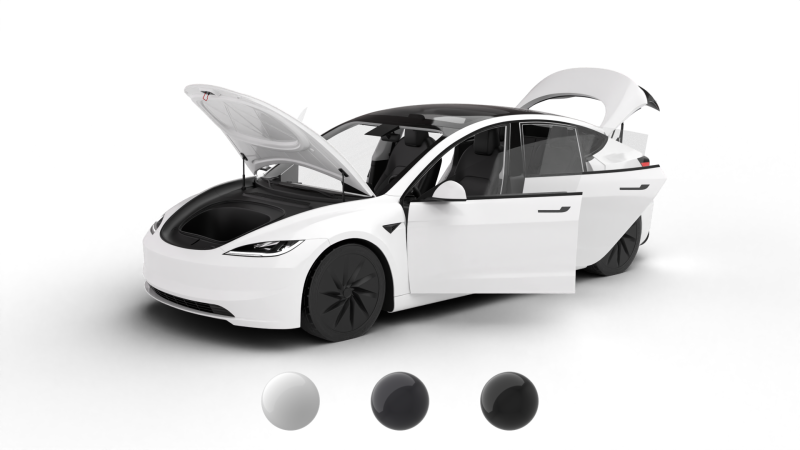 Tesla Model 3 Standard 2026 HQ 3D Model .c4d .max .obj .3ds .fbx .stl .blend