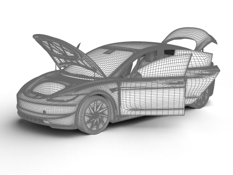 Tesla Model 3 Standard 2026 HQ 3D Model