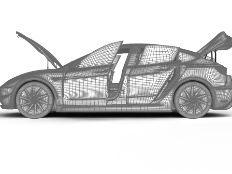 Tesla Model 3 Standard 2026 HQ 3D Model