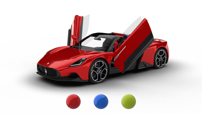 Maserati MC20 Cielo 2023 HQ Model 3D .c4d .max .obj .3ds .fbx .stl .blend