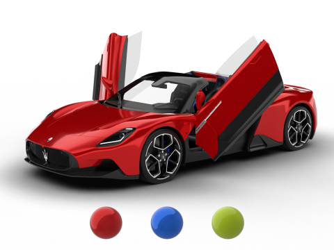 Maserati MC20 Cielo 2023 HQ Modello 3D