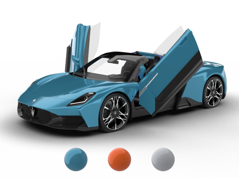 Maserati MCPura Cielo 2026 HQ 3D मॉडल