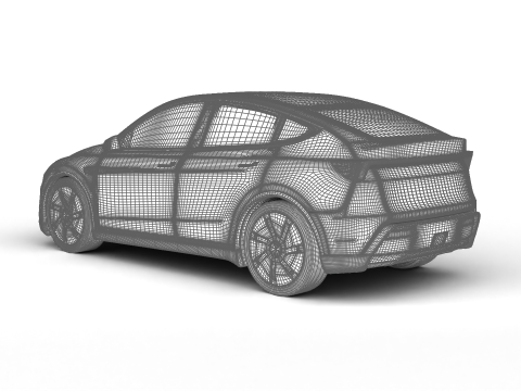 Tesla Model Y Standard 2026 3D Модель