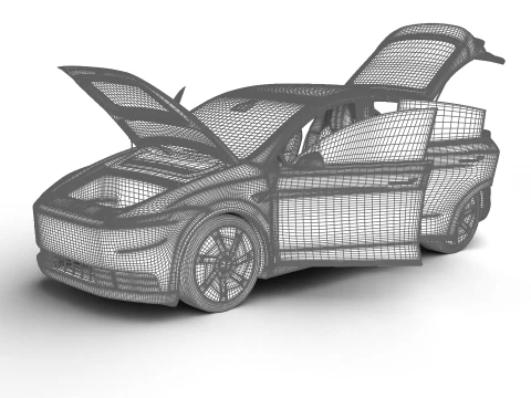 Tesla Model Y Standard 2026 HQ 3D Model