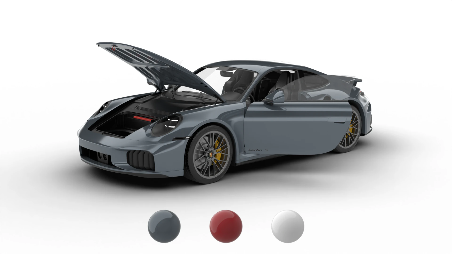 Porsche 911 Carrera Turbo S 2026 HQ 3D Model .c4d .max .obj .3ds .fbx .stl .blend 
