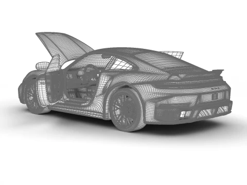 Porsche 911 Carrera Turbo S 2026 HQ 3D Model